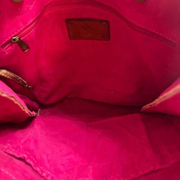 Patricia Nash Brown Tooled Leather Metallic Tote Bag - Picture 9 of 10